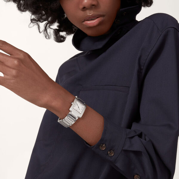 Tank Fran&ccedil;aise Medium Quartz 32 x 27 mm Stainless Steel